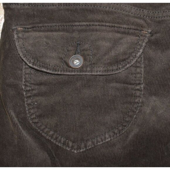 Old Navy Ladies Brown Mid-Rise Corduroy Wide Leg Pants Size 10 Stretch Casual - Picture 6 of 9